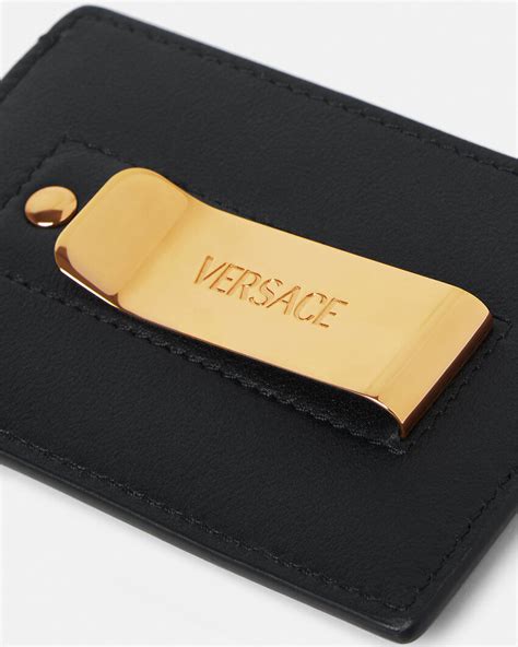 versace mens card holder|versace medusa card holder.